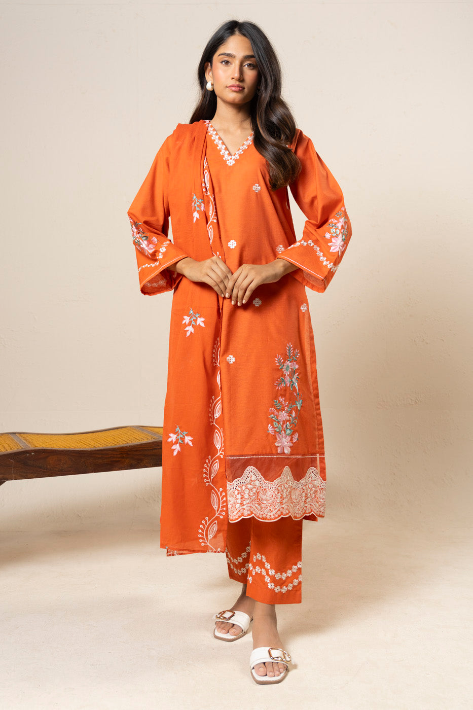 Embroidered 3 Piece