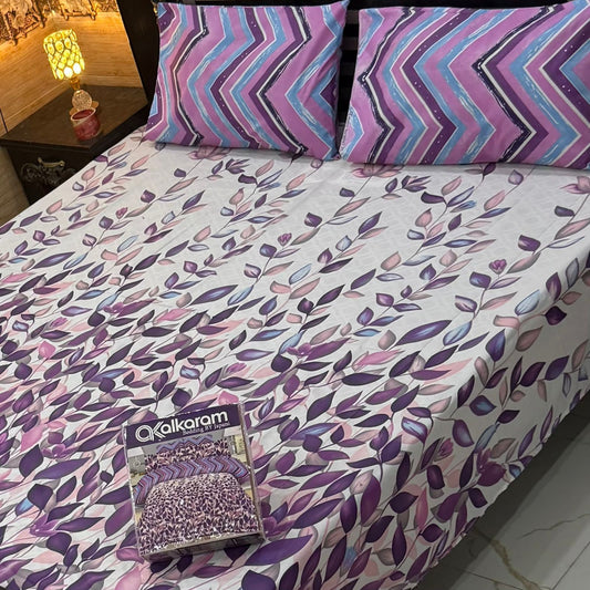 King Size Cotton 3PC Bedsheet