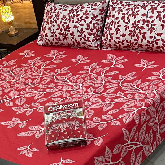 King Size Cotton 3PC Bedsheet