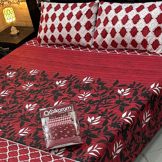 King Size Cotton 3PC Bedsheet
