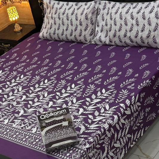 King Size Cotton 3PC Bedsheet