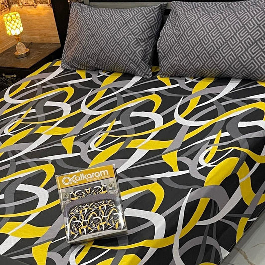 King Size Cotton 3PC Bedsheet
