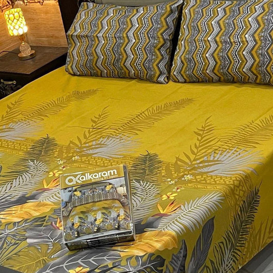 King Size Cotton 3PC Bedsheet