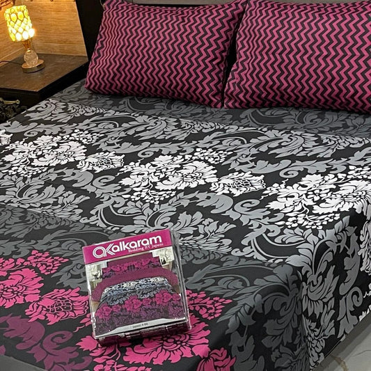 King Size Cotton 3PC Bedsheet