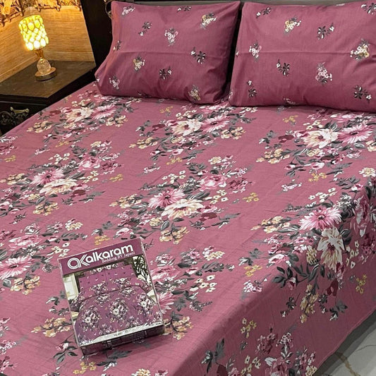 King Size Cotton 3PC Bedsheet