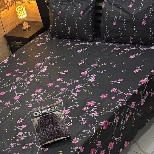 King Size Cotton 3PC Bedsheet