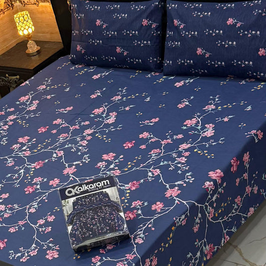 King Size Cotton 3PC Bedsheet
