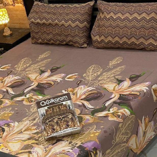 King Size Cotton 3PC Bedsheet