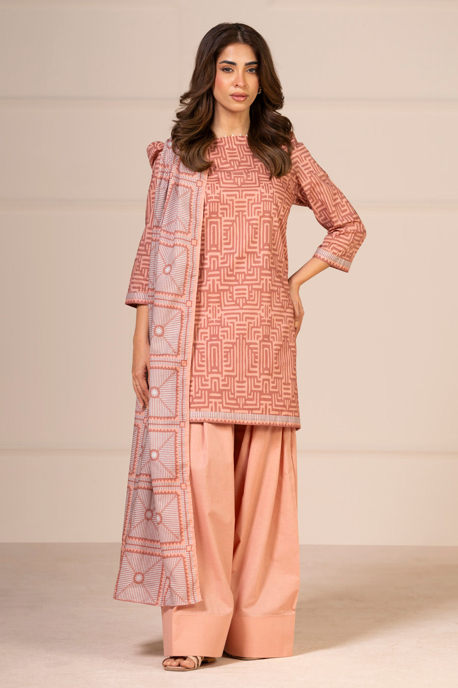 Alkaram Embroidered Lawn 3pc Unstitched